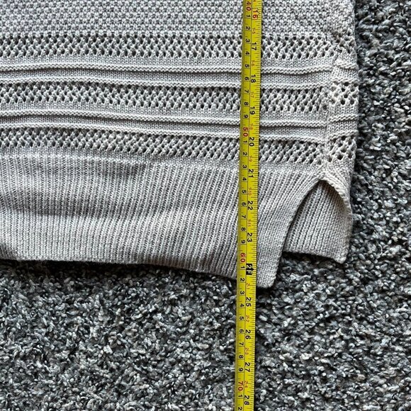 Cream And White Lace Boho Sweater, Women's Large Floral Lace Long Sleeve Shirt - Picture 8 of 8